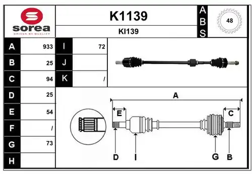 полуоска SNRA K1139