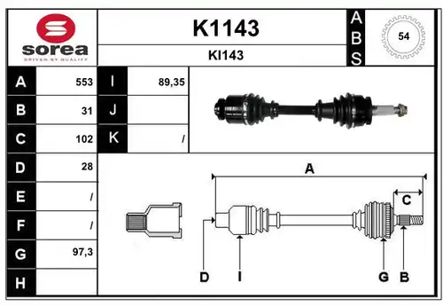 полуоска SNRA K1143