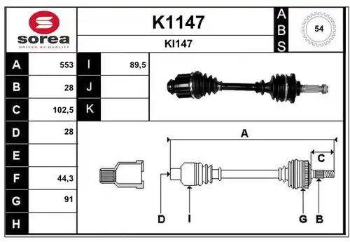 полуоска SNRA K1147