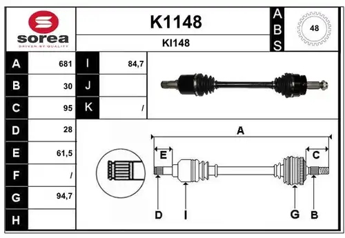 полуоска SNRA K1148