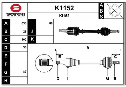 полуоска SNRA K1152