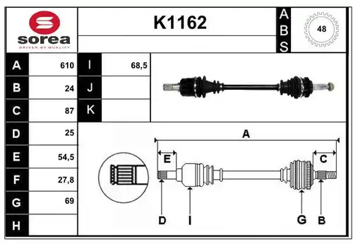 полуоска SNRA K1162