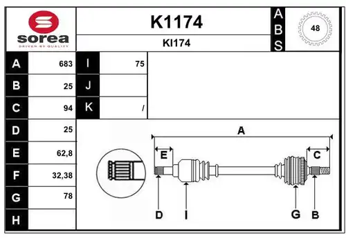 полуоска SNRA K1174