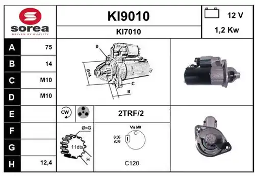 стартер SNRA KI9010