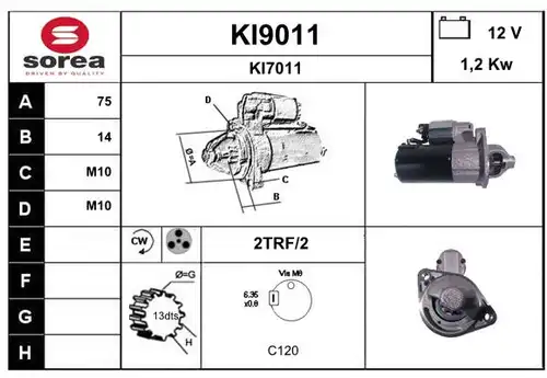 стартер SNRA KI9011