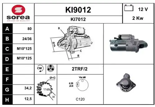 стартер SNRA KI9012