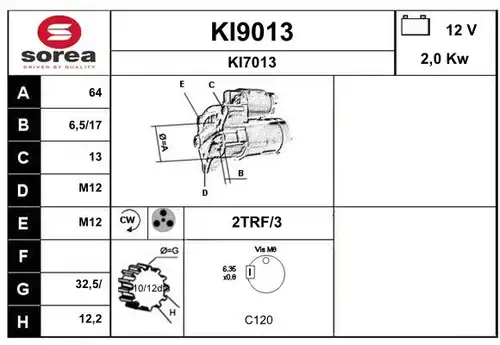 стартер SNRA KI9013