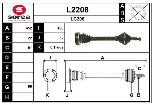 полуоска SNRA L2208