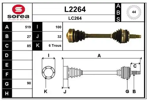 полуоска SNRA L2264