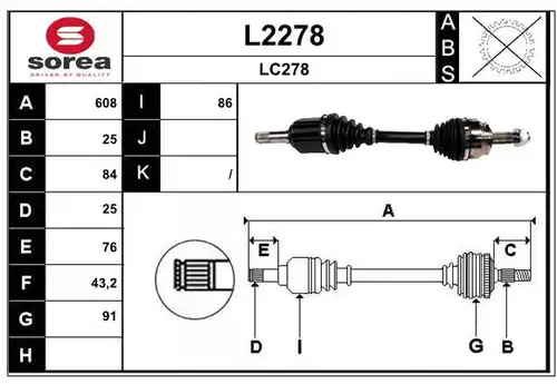 полуоска SNRA L2278