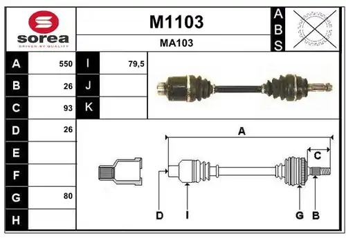 полуоска SNRA M1103