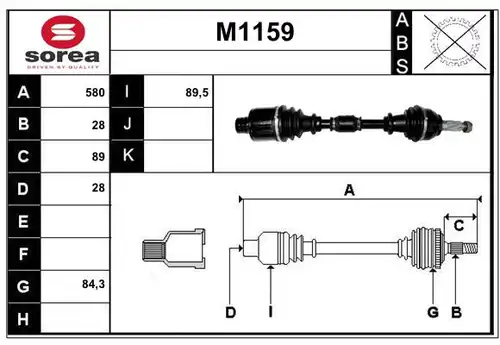 полуоска SNRA M1159