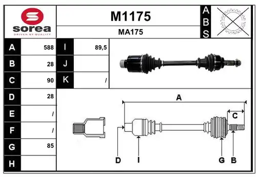 полуоска SNRA M1175