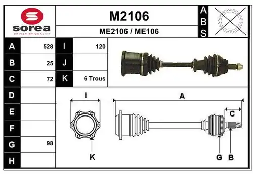 полуоска SNRA M2106