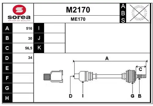 полуоска SNRA M2170