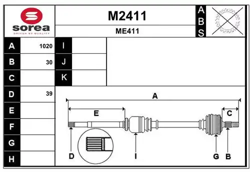 полуоска SNRA M2411