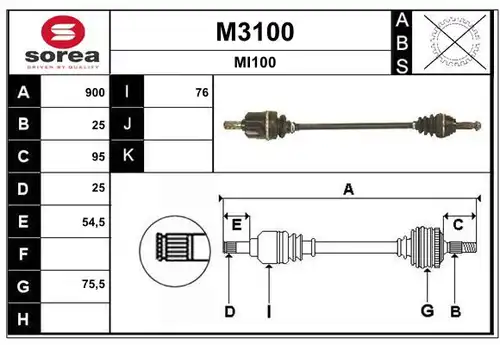 полуоска SNRA M3100