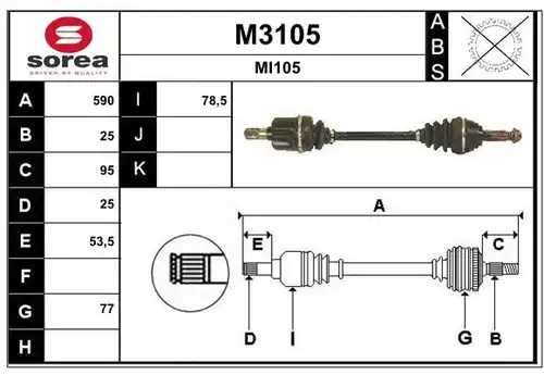 полуоска SNRA M3105