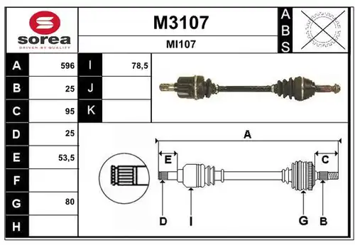 полуоска SNRA M3107