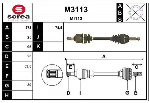 полуоска SNRA M3113