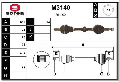 полуоска SNRA M3140