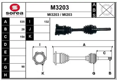 полуоска SNRA M3203