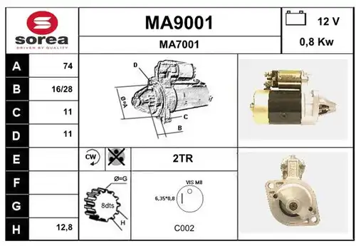 стартер SNRA MA9001