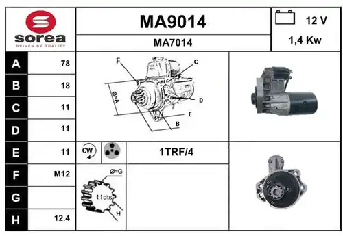 стартер SNRA MA9014