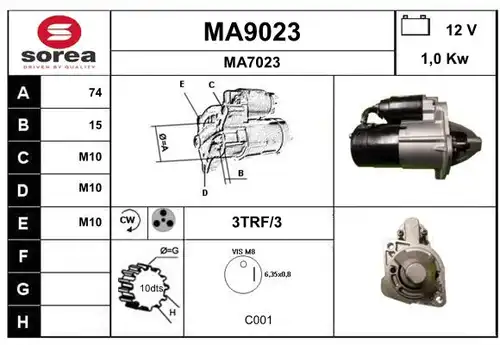 стартер SNRA MA9023