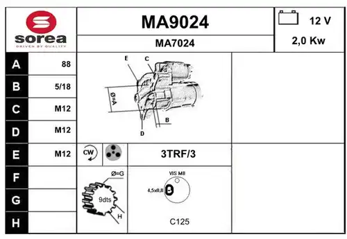 стартер SNRA MA9024