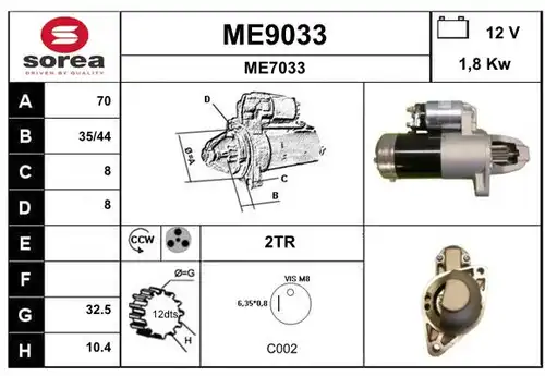 стартер SNRA ME9033