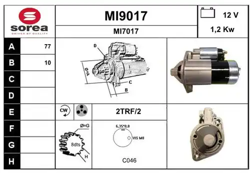 стартер SNRA MI9017