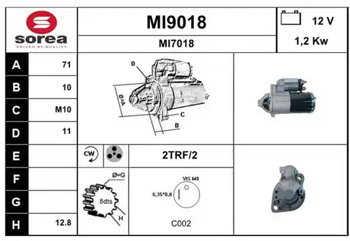 стартер SNRA MI9018