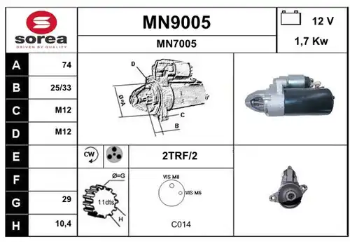 стартер SNRA MN9005