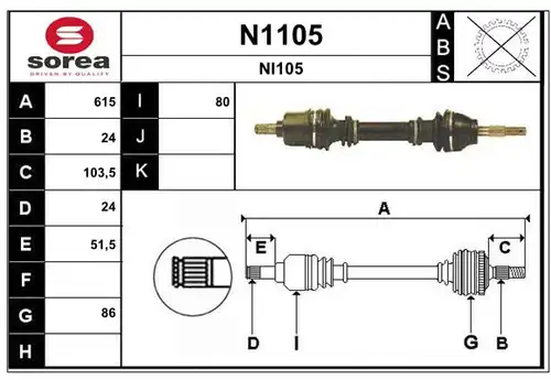 полуоска SNRA N1105