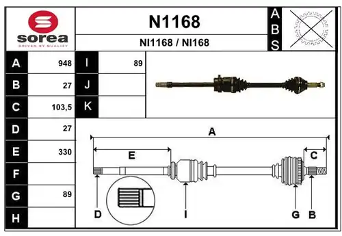 полуоска SNRA N1168