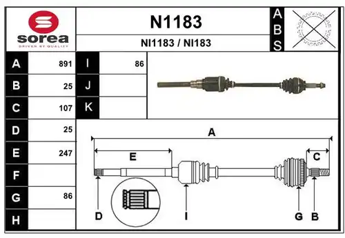 полуоска SNRA N1183