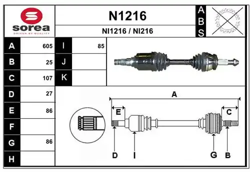 полуоска SNRA N1216