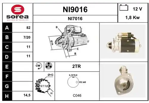 стартер SNRA NI9016