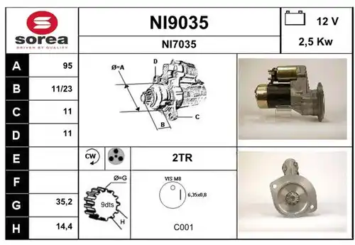 стартер SNRA NI9035