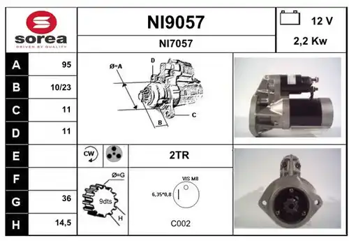 стартер SNRA NI9057