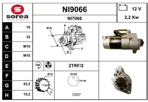 стартер SNRA NI9066