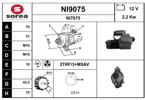 стартер SNRA NI9075