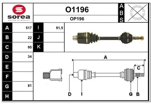 полуоска SNRA O1196