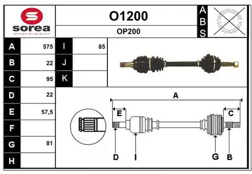 полуоска SNRA O1200