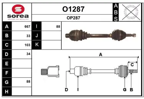 полуоска SNRA O1287