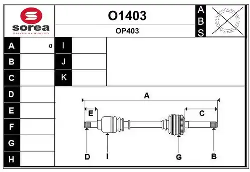 полуоска SNRA O1403