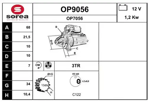 стартер SNRA OP9056