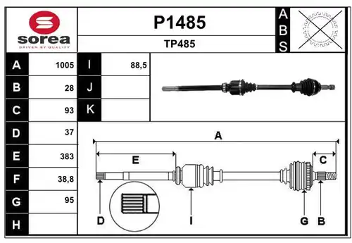 полуоска SNRA P1485