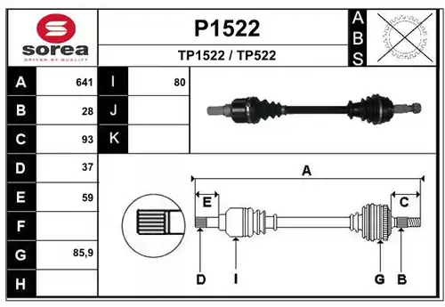 полуоска SNRA P1522